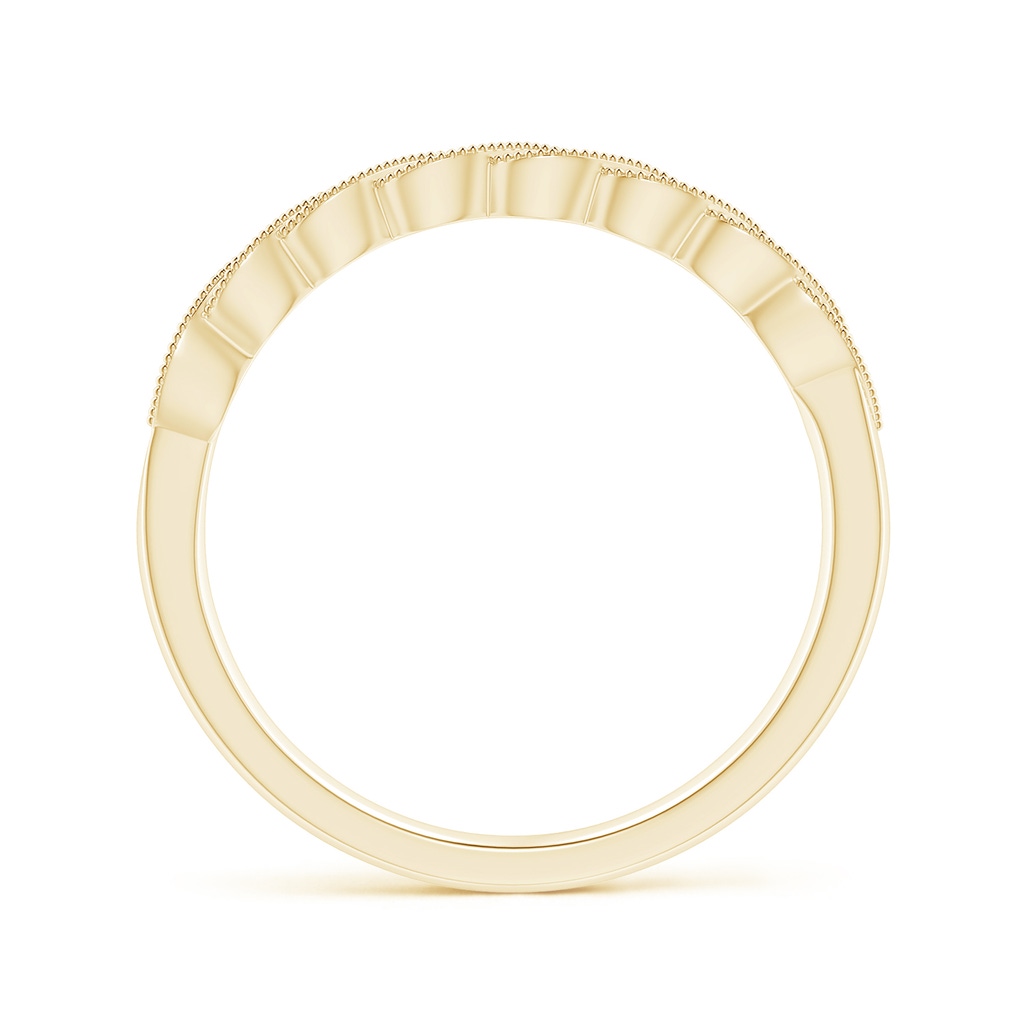 1.2mm GVS2 Aeon Vintage Style Diamond Twisted Half Eternity Milgrain Wedding Band in 18K Yellow Gold - side_1