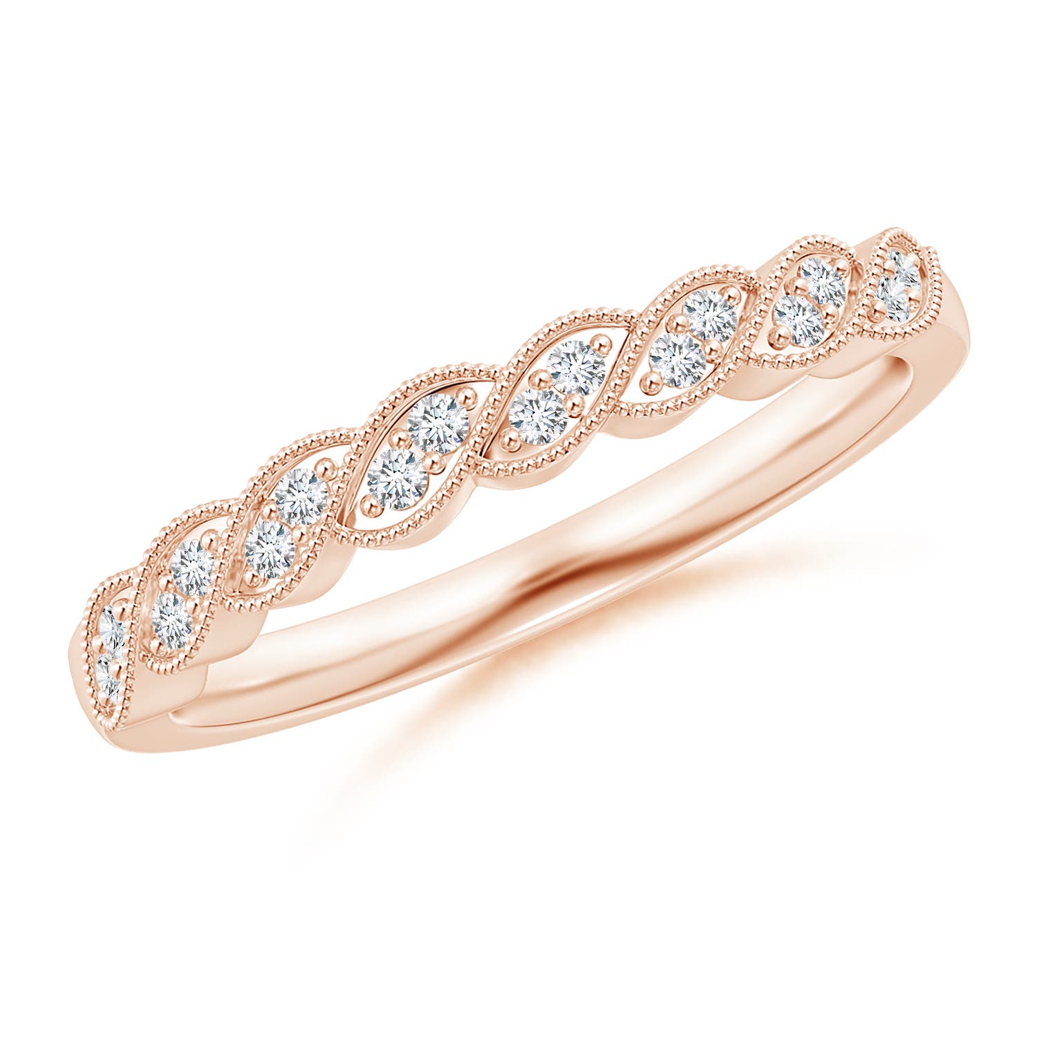 F-G, VS / 0.13 CT / 14 KT Rose Gold