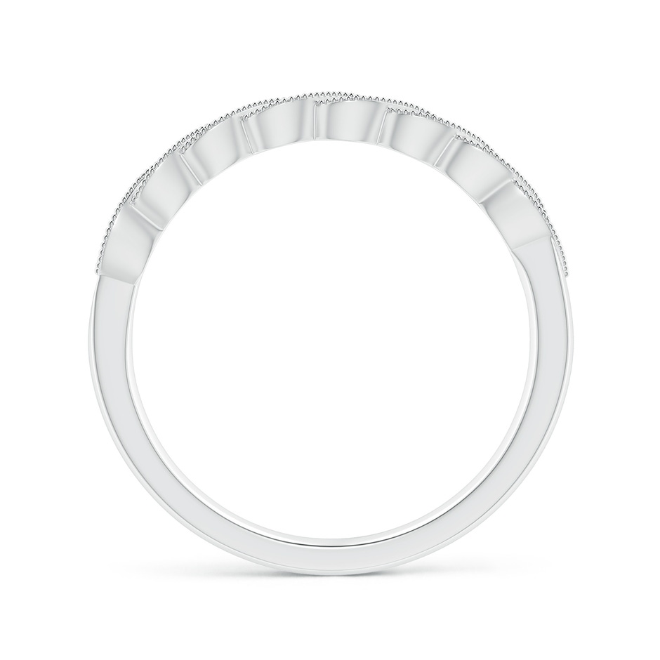 1.2mm GVS2 Aeon Vintage Style Diamond Twisted Half Eternity Milgrain Wedding Band in White Gold side-1