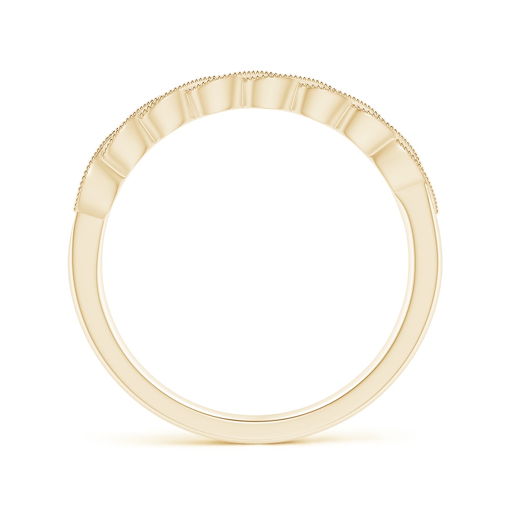 1.2mm GVS2 Aeon Vintage Style Diamond Twisted Half Eternity Milgrain Wedding Band in Yellow Gold - side_1