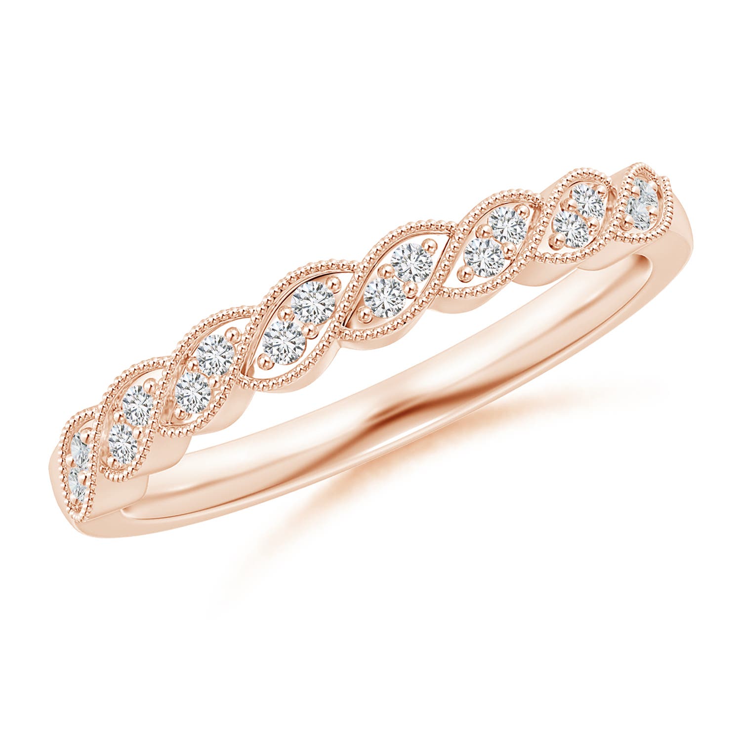 H, SI2 / 0.13 CT / 14 KT Rose Gold