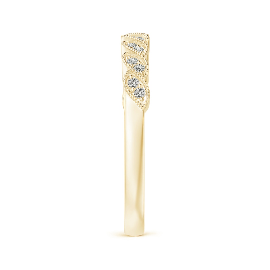 1.2mm KI3 Aeon Vintage Style Diamond Twisted Half Eternity Milgrain Wedding Band in 18K Yellow Gold side-2