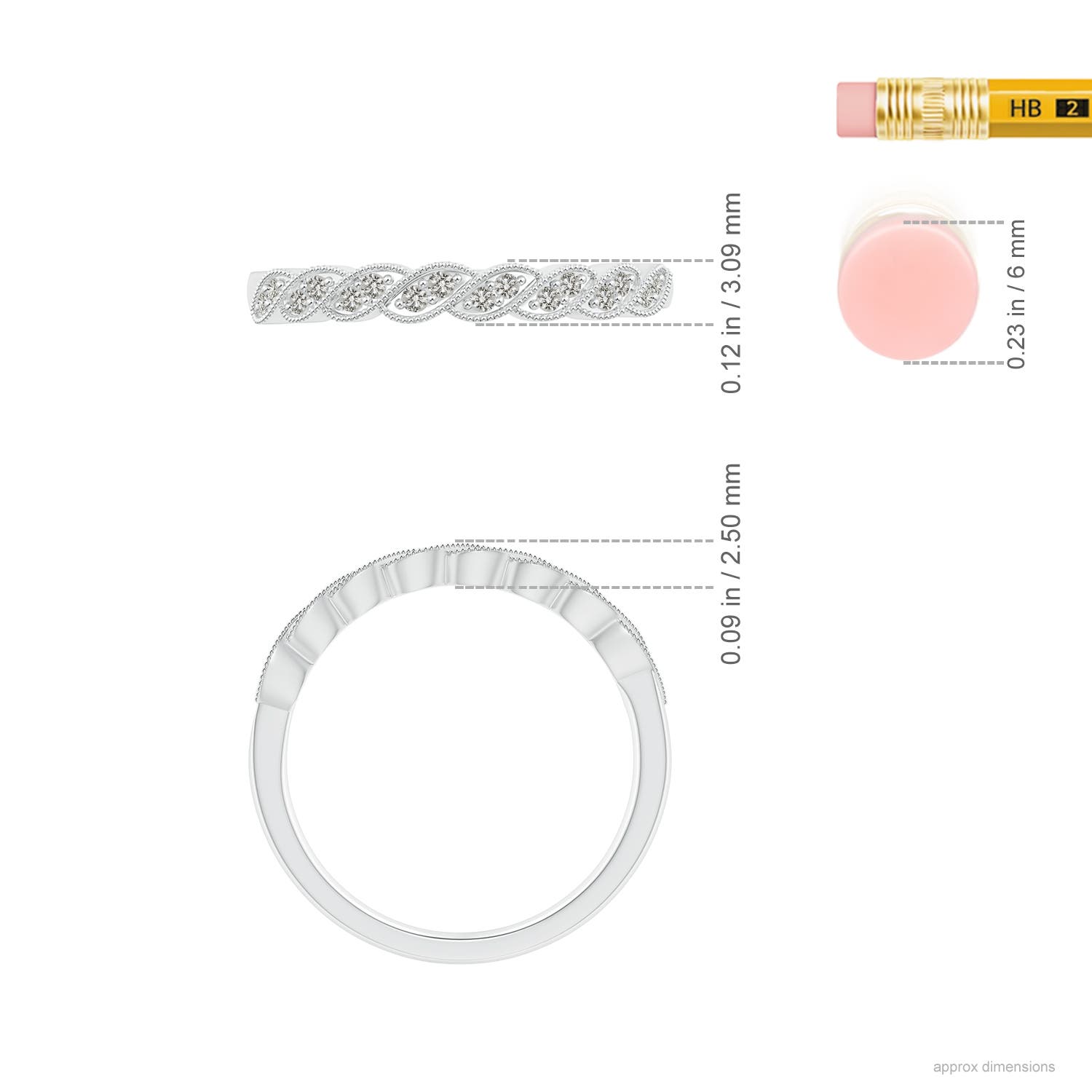 K, I3 / 0.13 CT / 14 KT White Gold