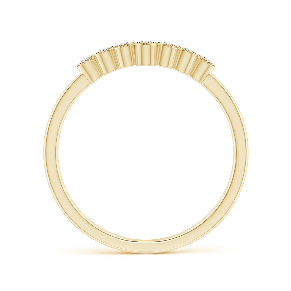 1.5mm GVS2 Aeon Vintage Style Bezel-Set Diamond Milgrain Contour Wedding Band in 18K Yellow Gold side-1