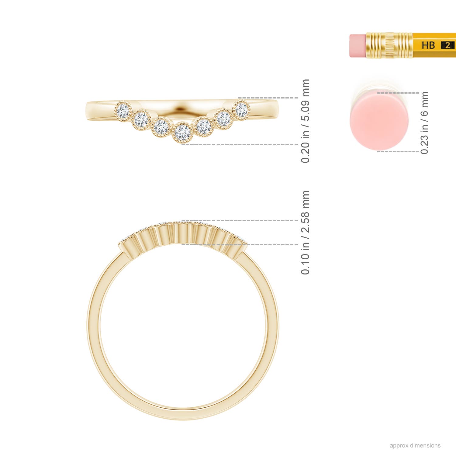 G, VS2 / 0.1 CT / 14 KT Yellow Gold