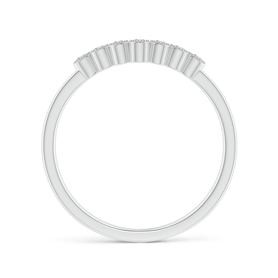 1.5mm IJI1I2 Aeon Vintage Style Bezel-Set Diamond Milgrain Contour Wedding Band in White Gold side-1