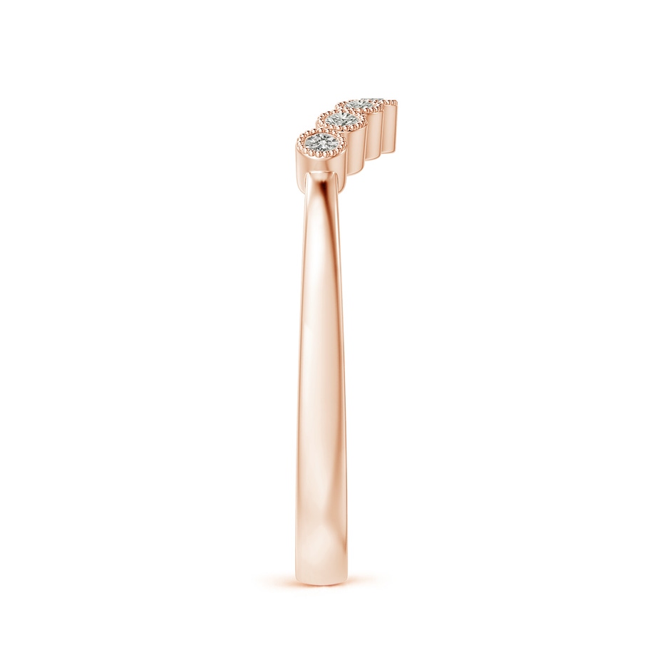 1.5mm KI3 Aeon Vintage Style Bezel-Set Diamond Milgrain Contour Wedding Band in Rose Gold side-2
