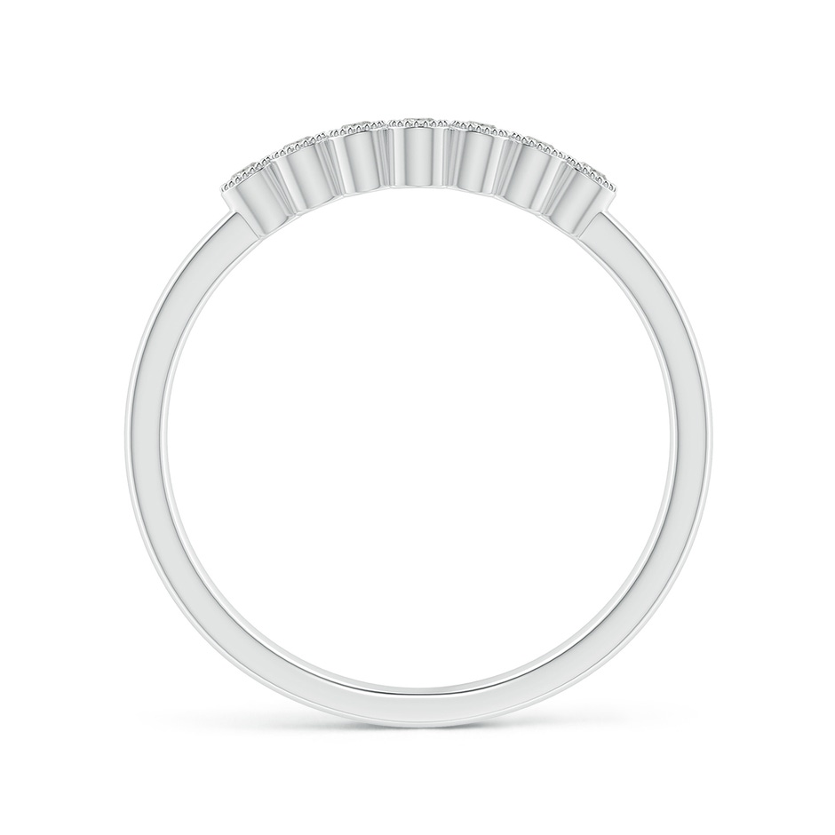 1.5mm KI3 Aeon Vintage Style Bezel-Set Diamond Milgrain Contour Wedding Band in White Gold side-1