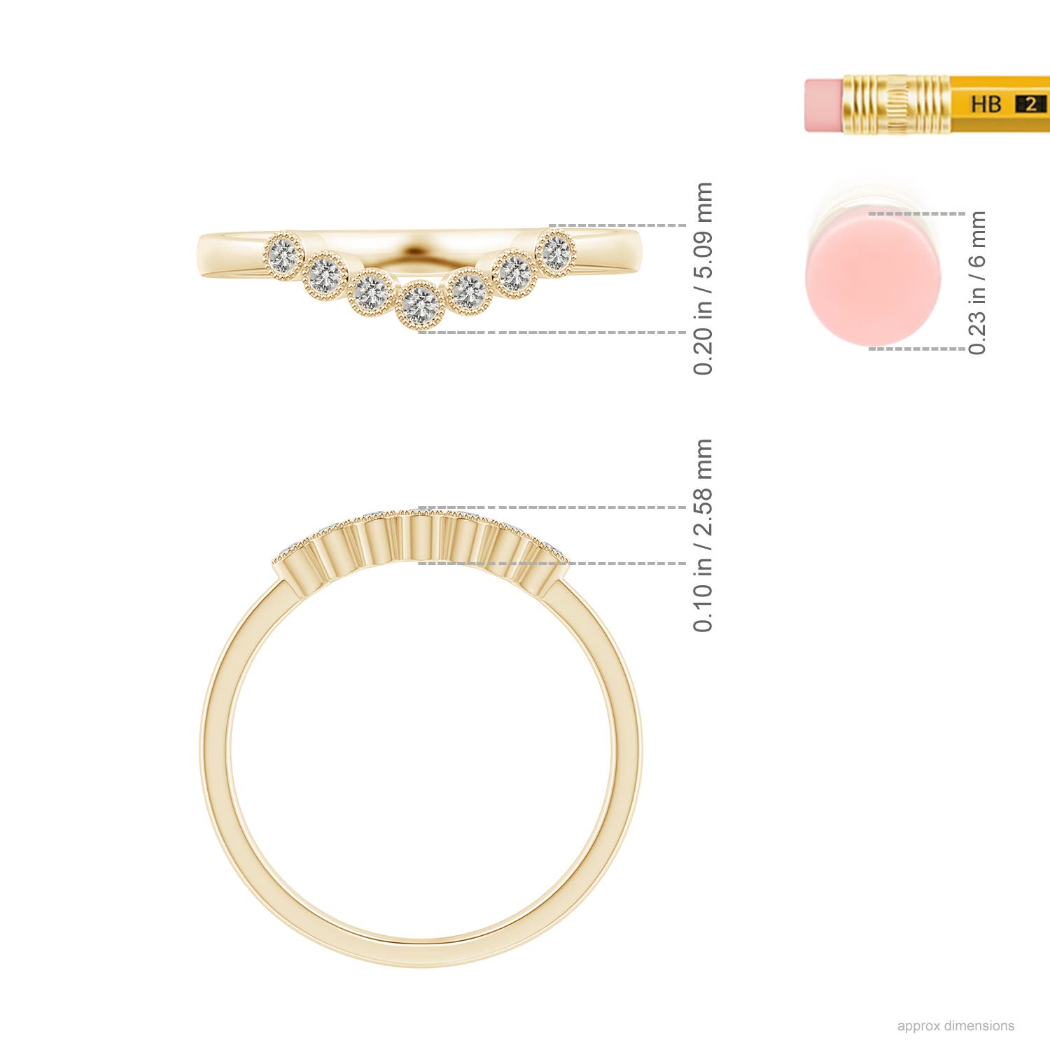 K, I3 / 0.1 CT / 14 KT Yellow Gold