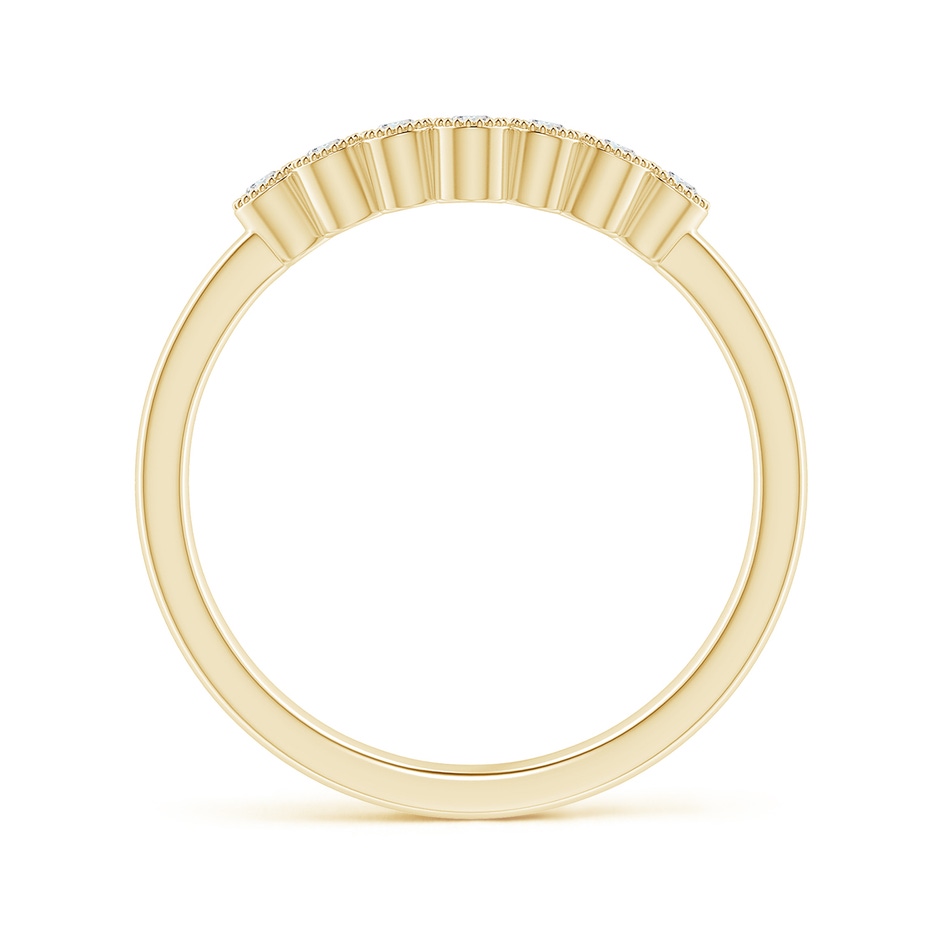 1.75mm GVS2 Aeon Vintage Style Bezel-Set Diamond Milgrain Contour Wedding Band in 18K Yellow Gold side-1