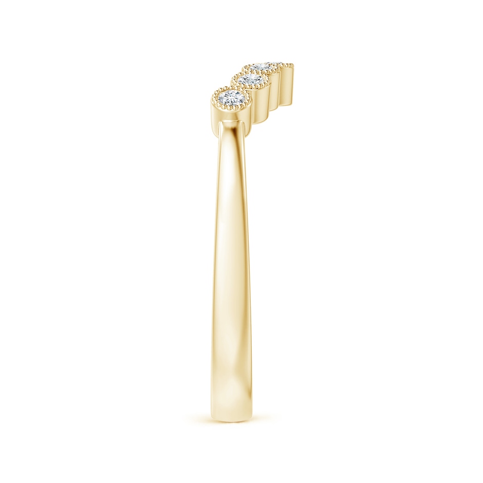 1.75mm GVS2 Aeon Vintage Style Bezel-Set Diamond Milgrain Contour Wedding Band in 18K Yellow Gold side-2