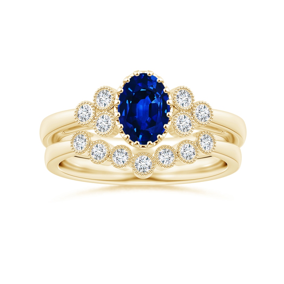 1.75mm GVS2 Aeon Vintage Style Bezel-Set Diamond Milgrain Contour Wedding Band in 18K Yellow Gold side-3