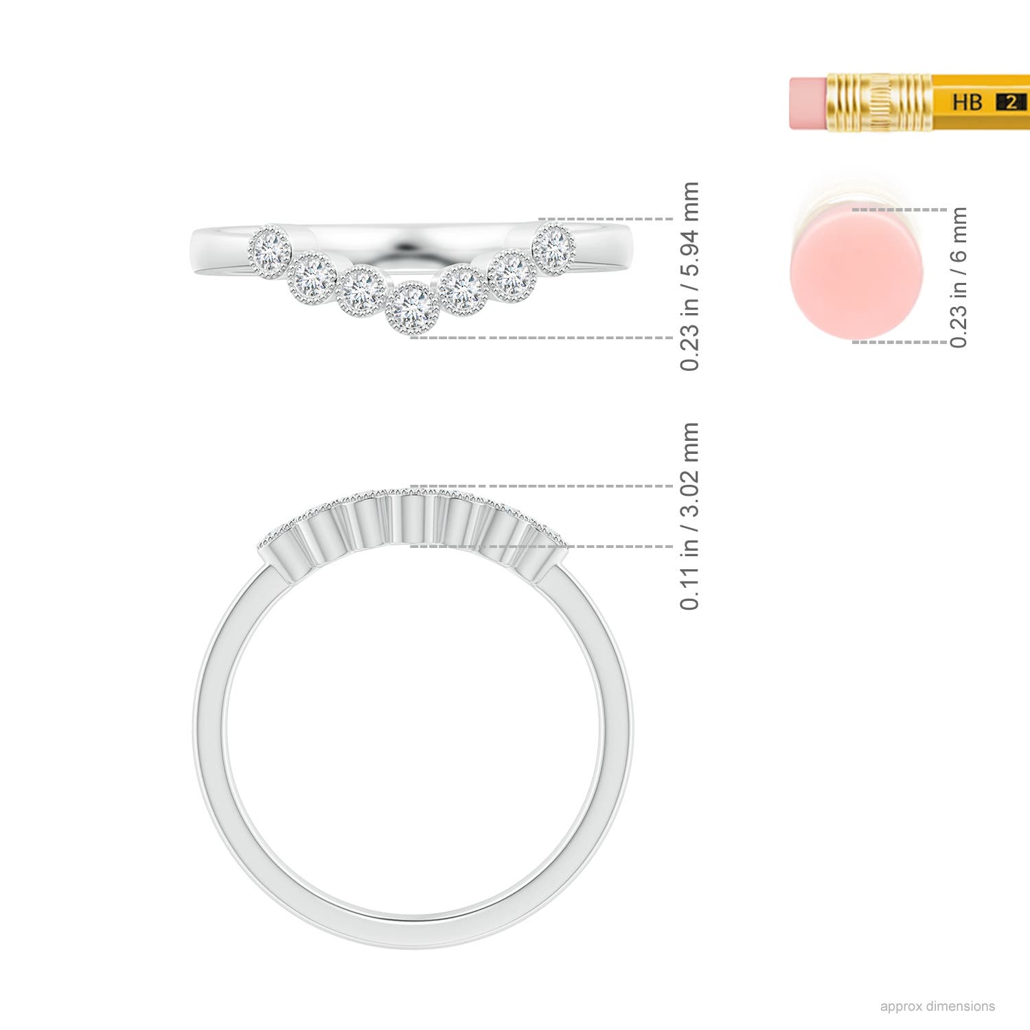 G, VS2 / 0.16 CT / 14 KT White Gold