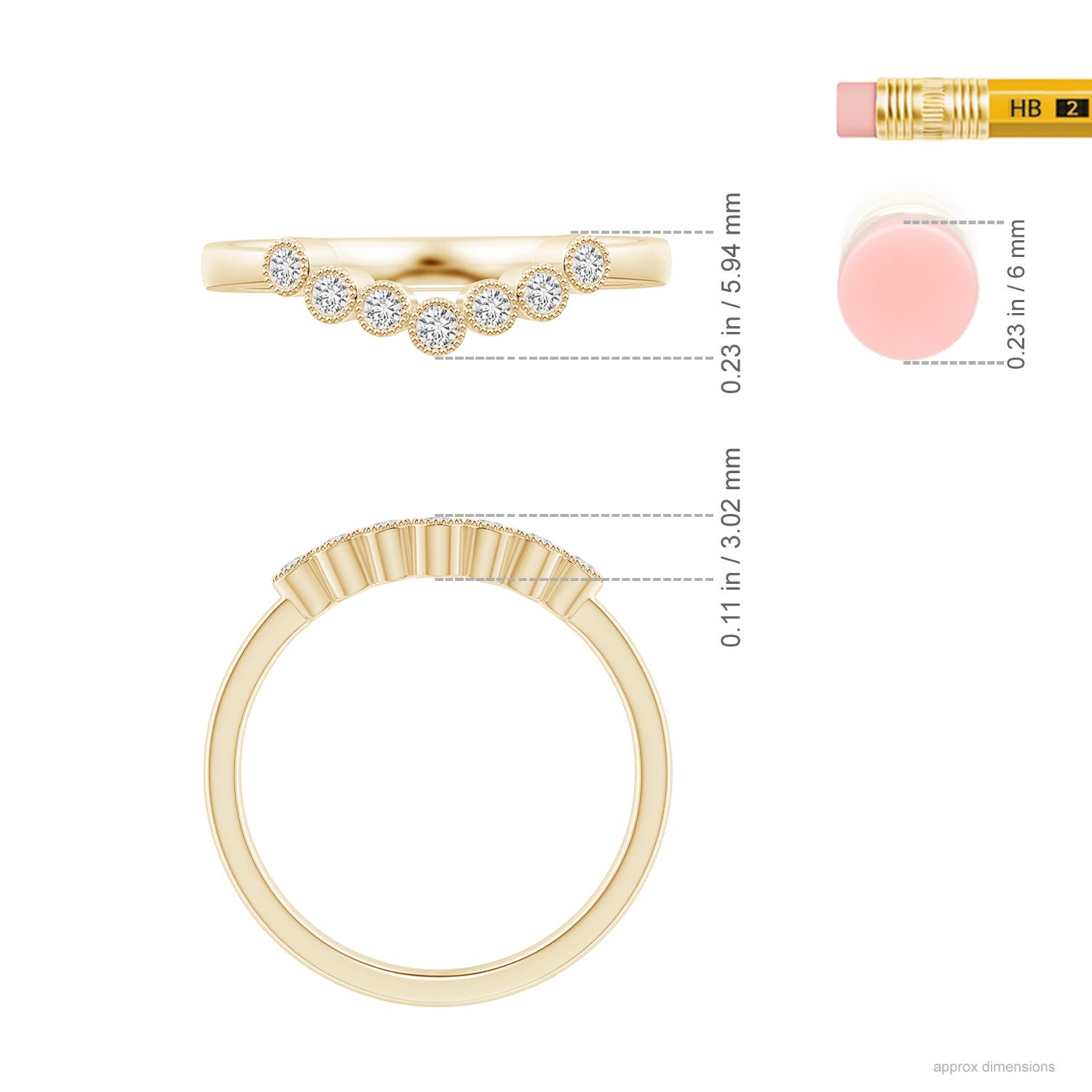 H, SI2 / 0.16 CT / 14 KT Yellow Gold