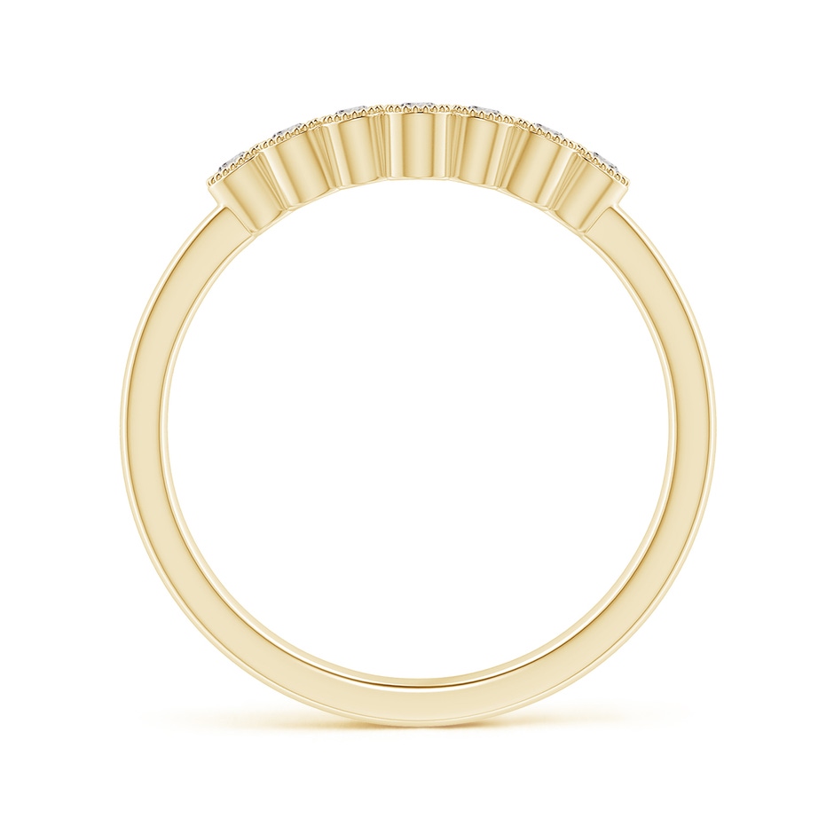 1.75mm IJI1I2 Aeon Vintage Style Bezel-Set Diamond Milgrain Contour Wedding Band in 18K Yellow Gold side-1