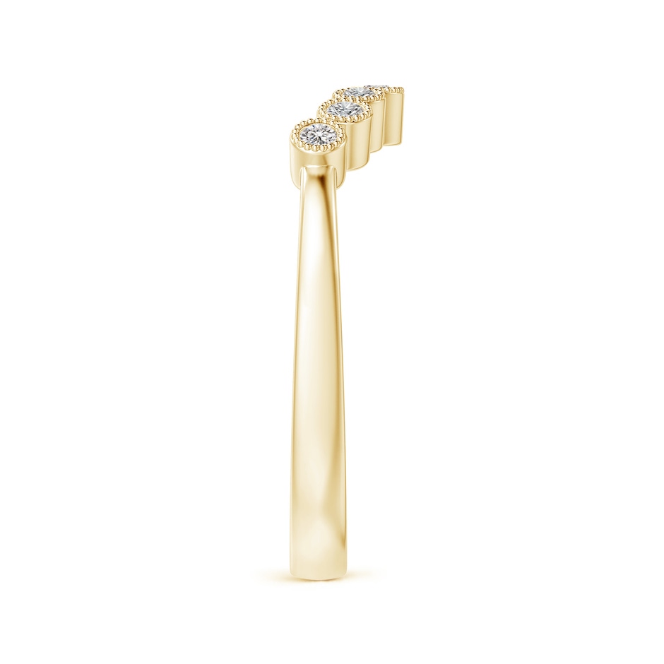 1.75mm IJI1I2 Aeon Vintage Style Bezel-Set Diamond Milgrain Contour Wedding Band in 18K Yellow Gold side-2