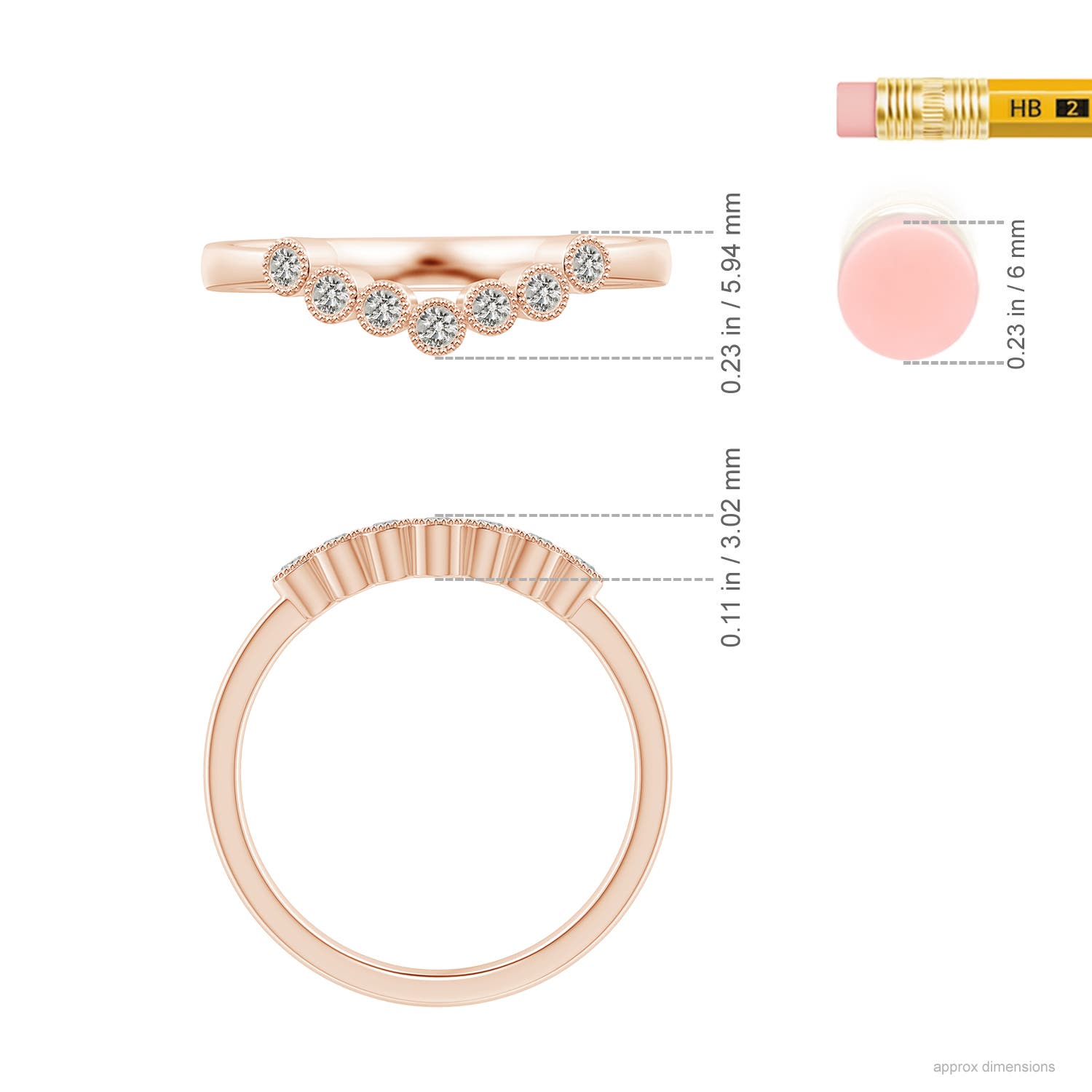 K, I3 / 0.16 CT / 14 KT Rose Gold