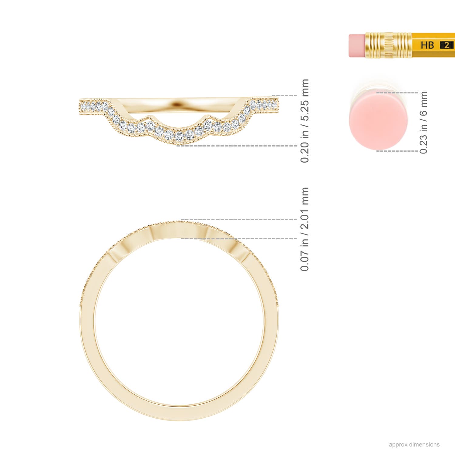 G, VS2 / 0.17 CT / 14 KT Yellow Gold