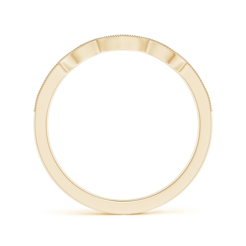 1.05mm HSI2 Aeon Vintage Inspired Diamond Contoured Wedding Band with Milgrain in 9K Yellow Gold side-1