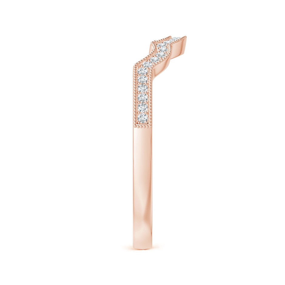 1.15mm GVS2 Aeon Vintage Inspired Diamond Contoured Wedding Band with Milgrain in 18K Rose Gold side-2