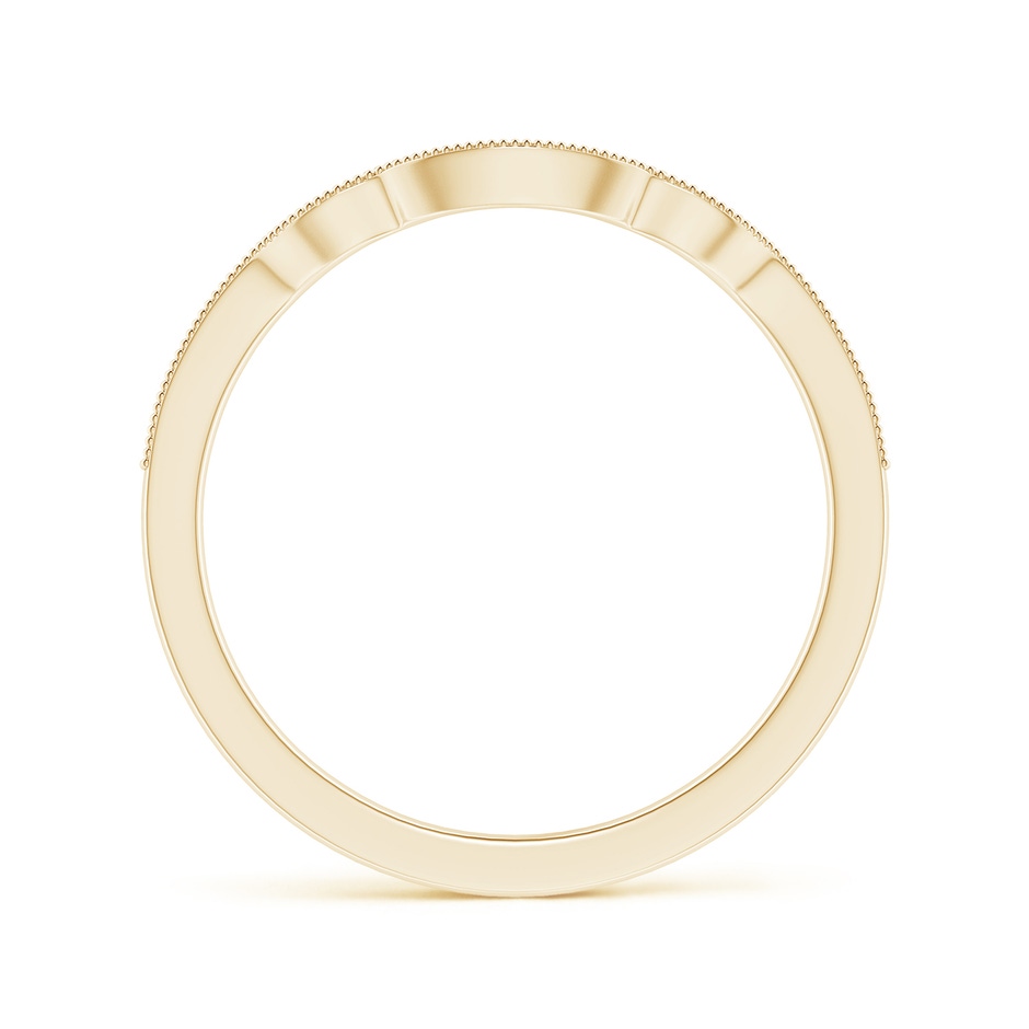 1.15mm GVS2 Aeon Vintage Inspired Diamond Contoured Wedding Band with Milgrain in Yellow Gold side-1