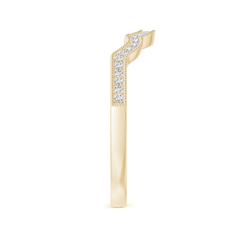 1.15mm GVS2 Aeon Vintage Inspired Diamond Contoured Wedding Band with Milgrain in Yellow Gold side-2