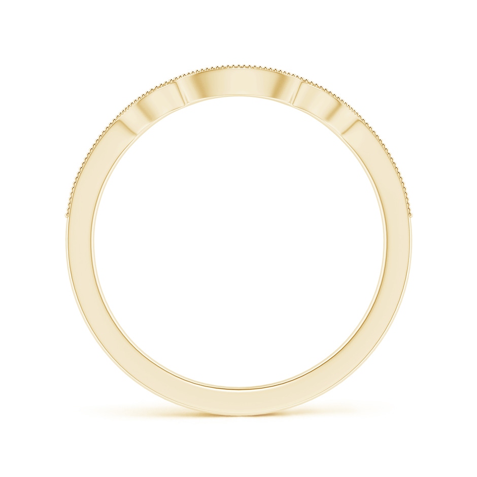 1.15mm KI3 Aeon Vintage Inspired Diamond Contoured Wedding Band with Milgrain in 18K Yellow Gold side-1