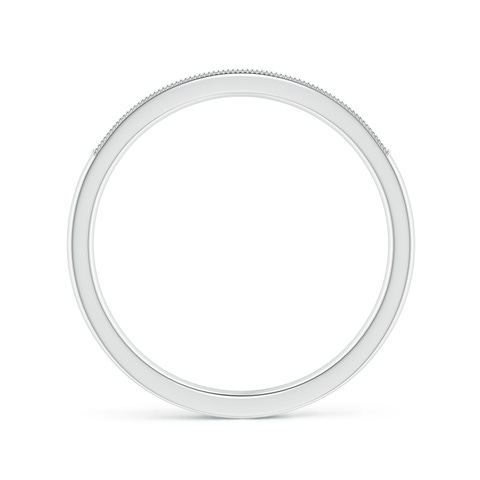 1.2mm GVS2 Aeon Vintage Style Diamond Half Eternity Wedding Band with Milgrain in 18K White Gold