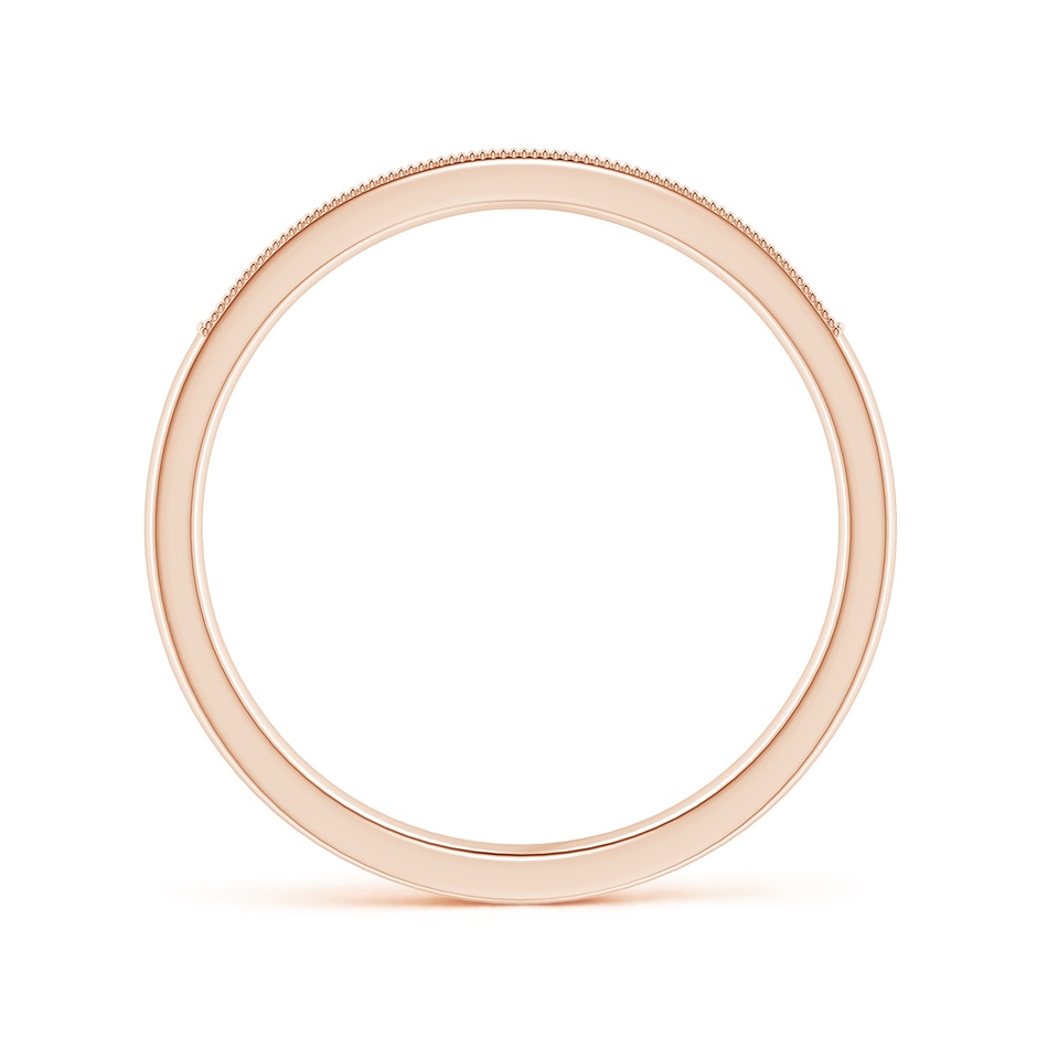 1.2mm GVS2 Aeon Vintage Style Diamond Half Eternity Wedding Band with Milgrain in Rose Gold side-1