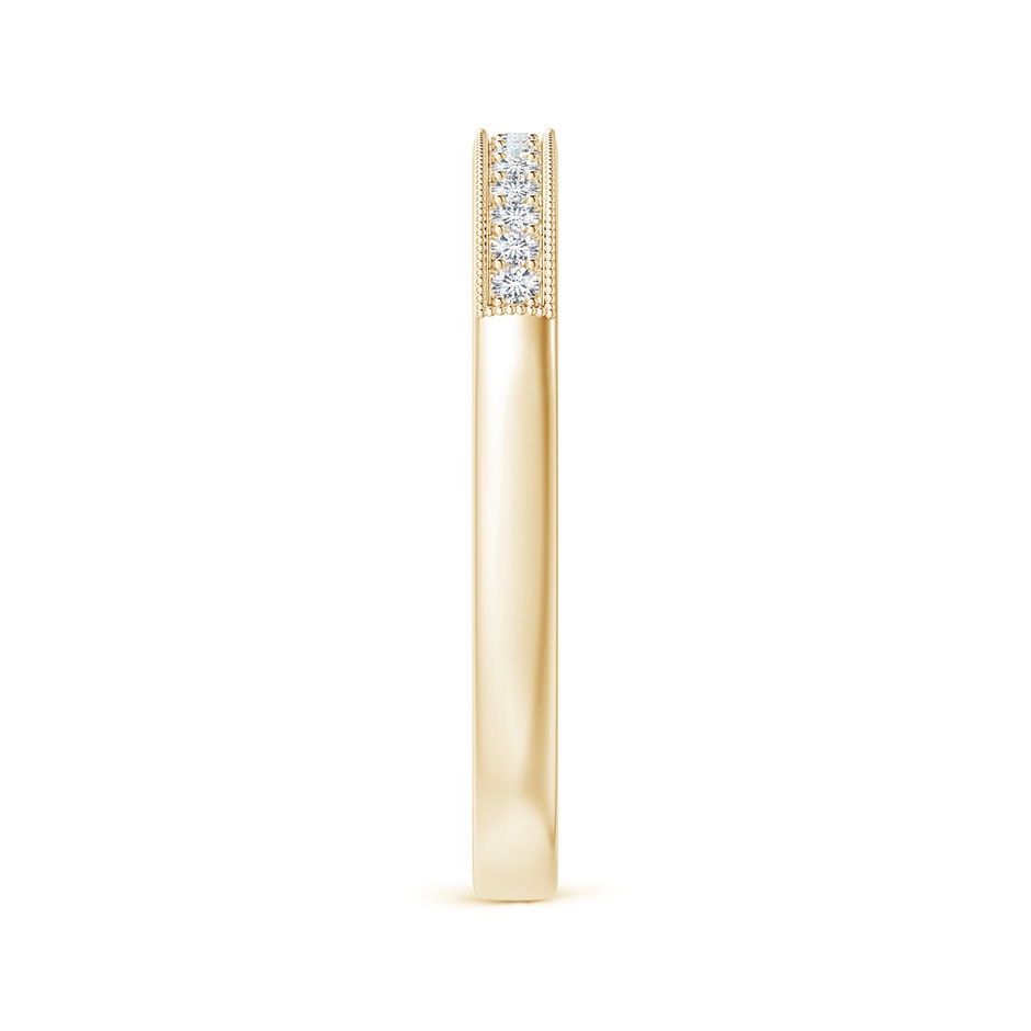 1.2mm GVS2 Aeon Vintage Style Diamond Half Eternity Wedding Band with Milgrain in Yellow Gold side-2