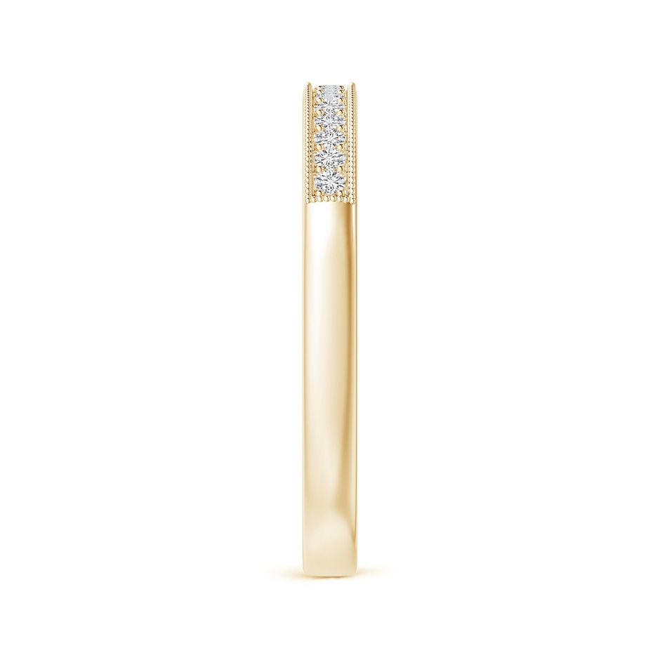 1.2mm HSI2 Aeon Vintage Style Diamond Half Eternity Wedding Band with Milgrain in Yellow Gold side-2