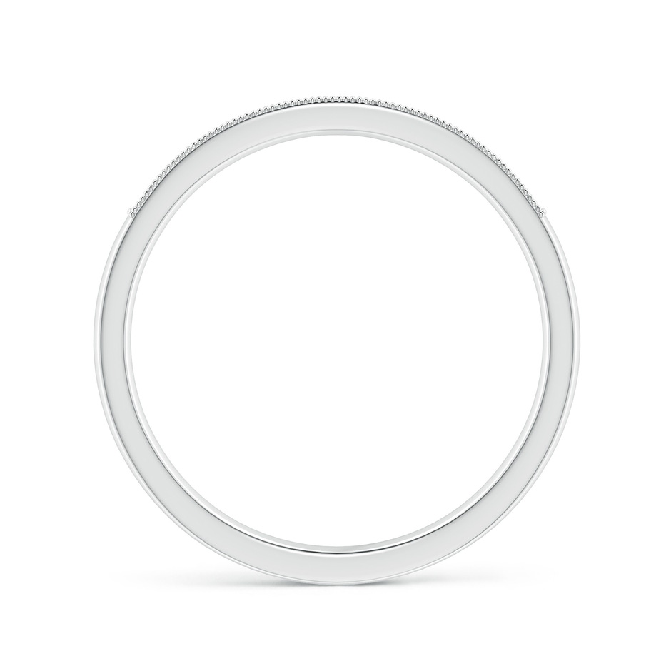 1.2mm IJI1I2 Aeon Vintage Style Diamond Half Eternity Wedding Band with Milgrain in 9K White Gold side-1