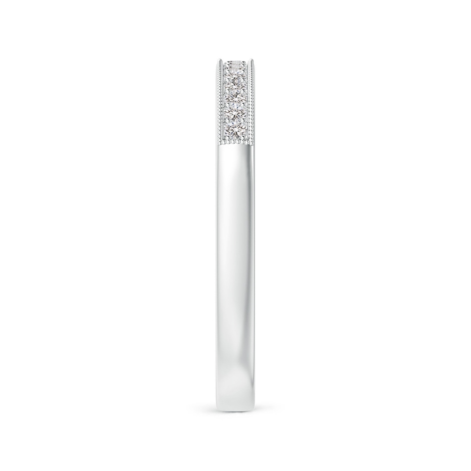 1.2mm IJI1I2 Aeon Vintage Style Diamond Half Eternity Wedding Band with Milgrain in 9K White Gold side-2
