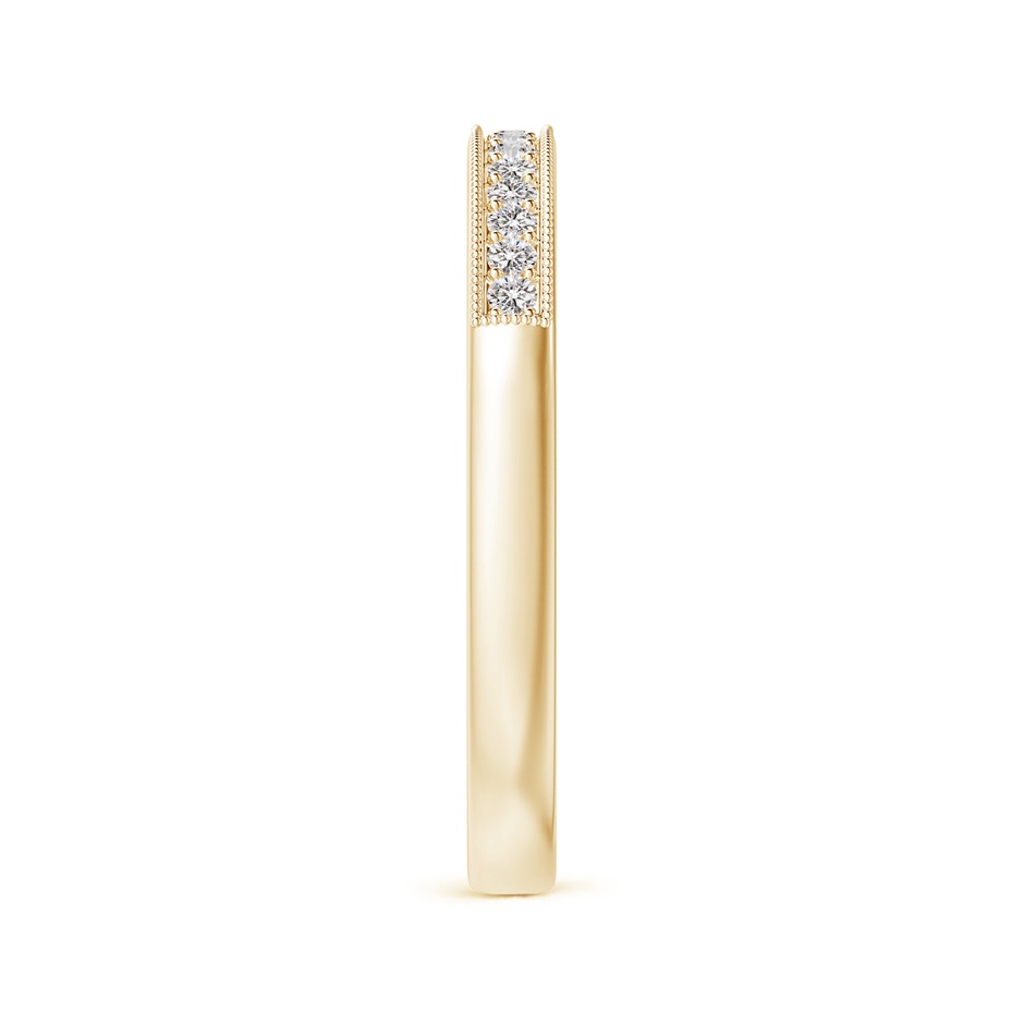 1.3mm IJI1I2 Aeon Vintage Style Diamond Half Eternity Wedding Band with Milgrain in Yellow Gold side-2
