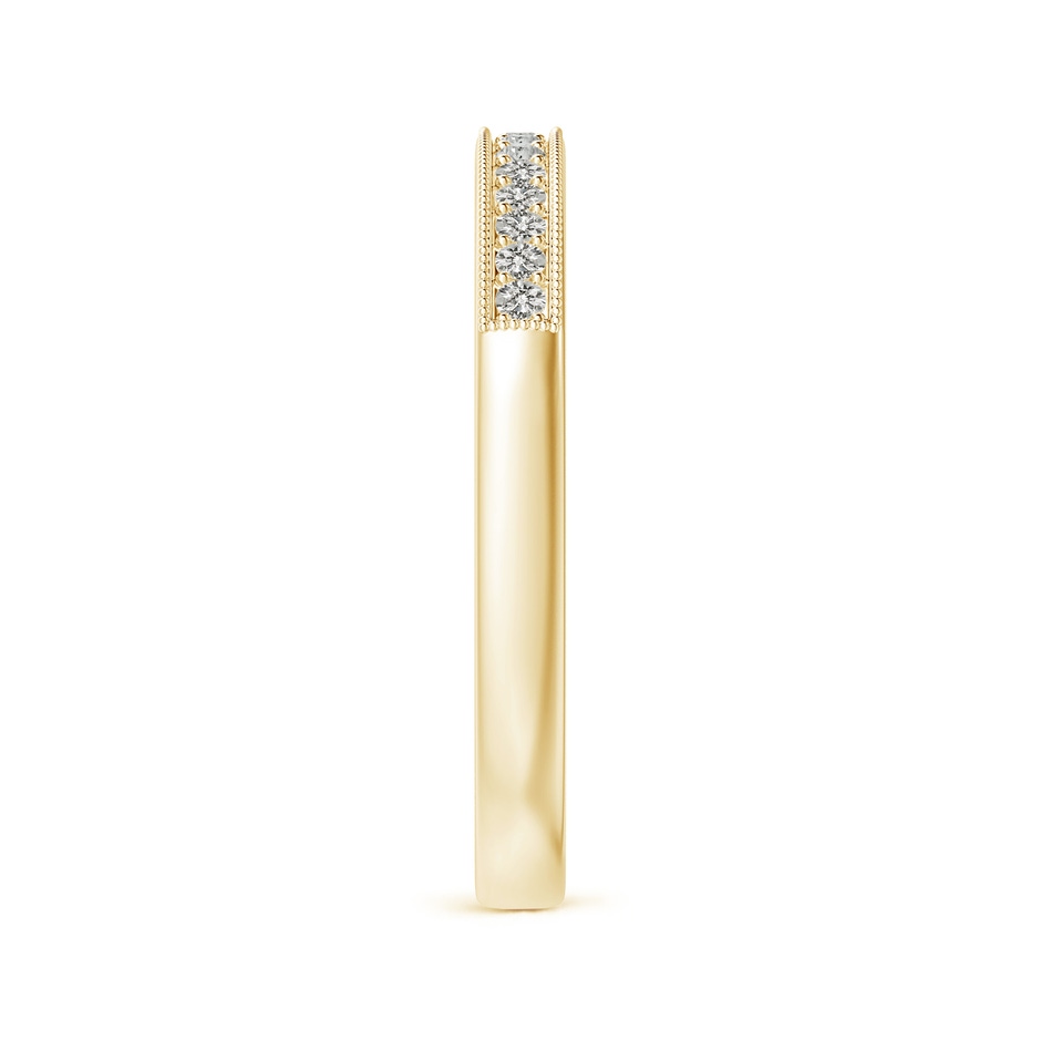 1.3mm KI3 Aeon Vintage Style Diamond Half Eternity Wedding Band with Milgrain in 18K Yellow Gold side-2