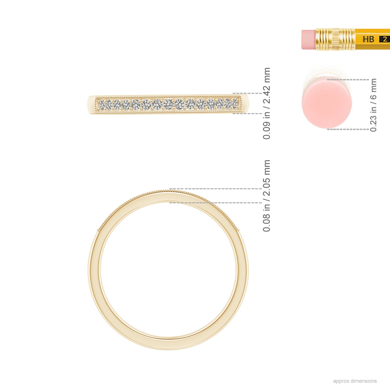 K, I3 / 0.15 CT / 14 KT Yellow Gold