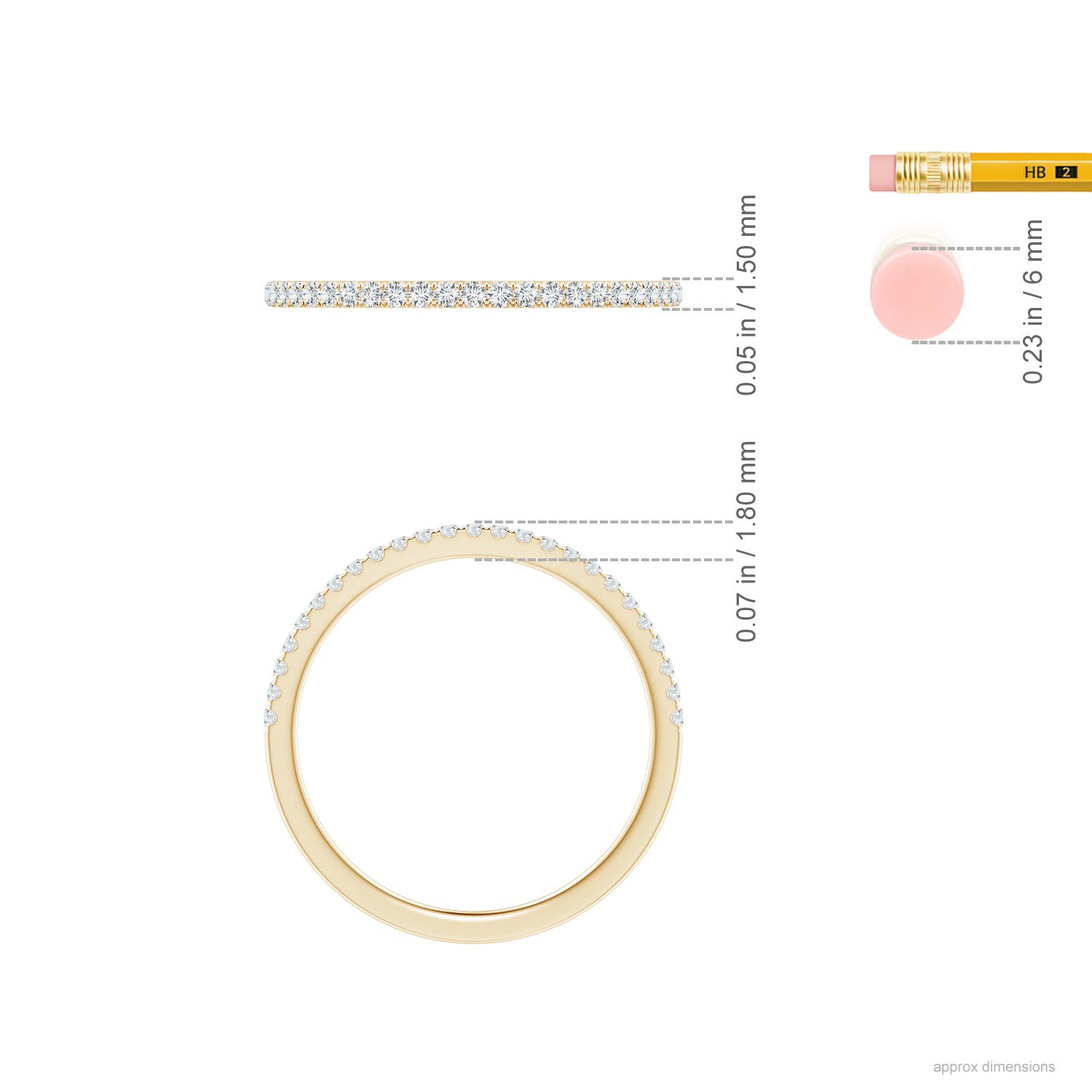 F-G, VS / 0.15 CT / 14 KT Yellow Gold