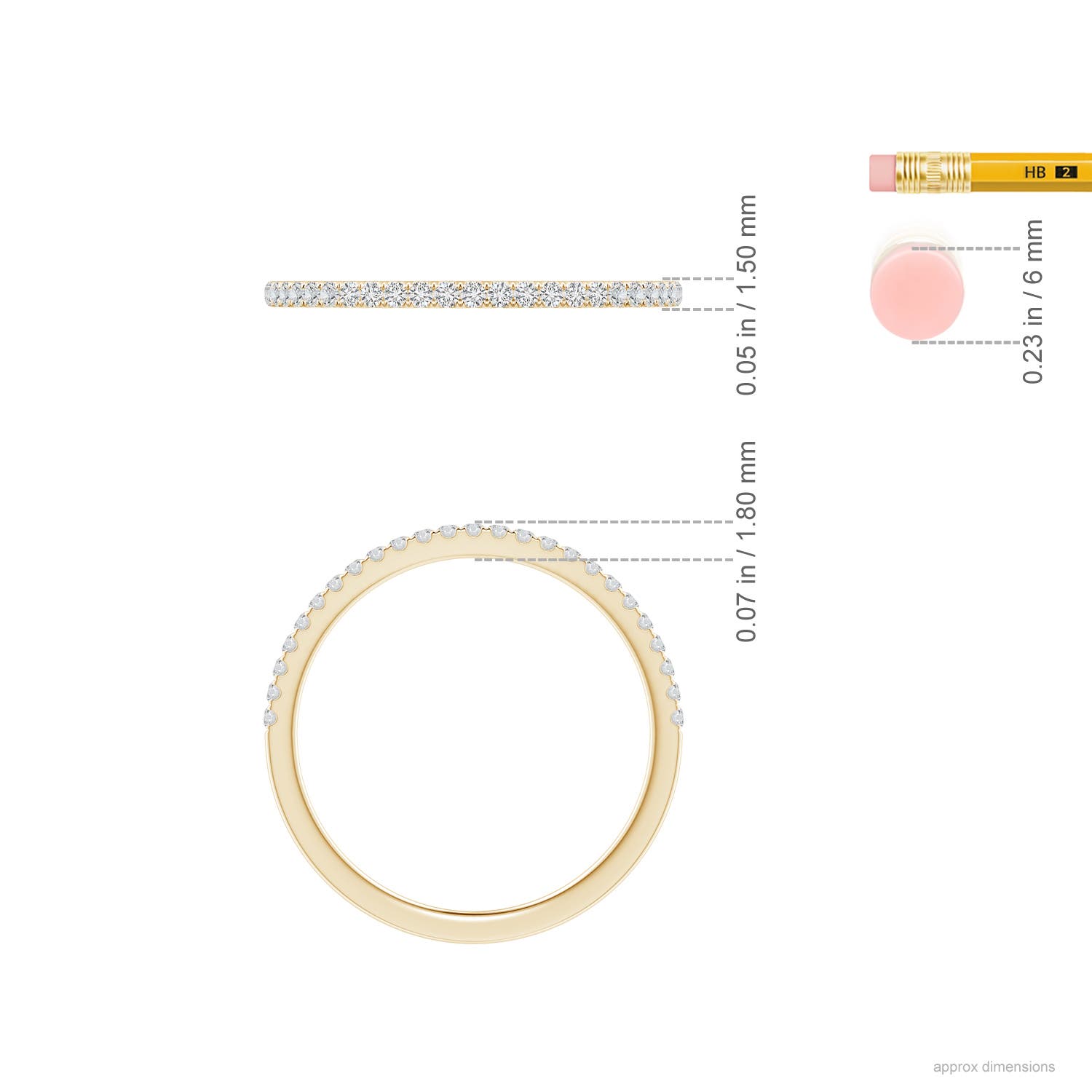 H, SI2 / 0.15 CT / 14 KT Yellow Gold