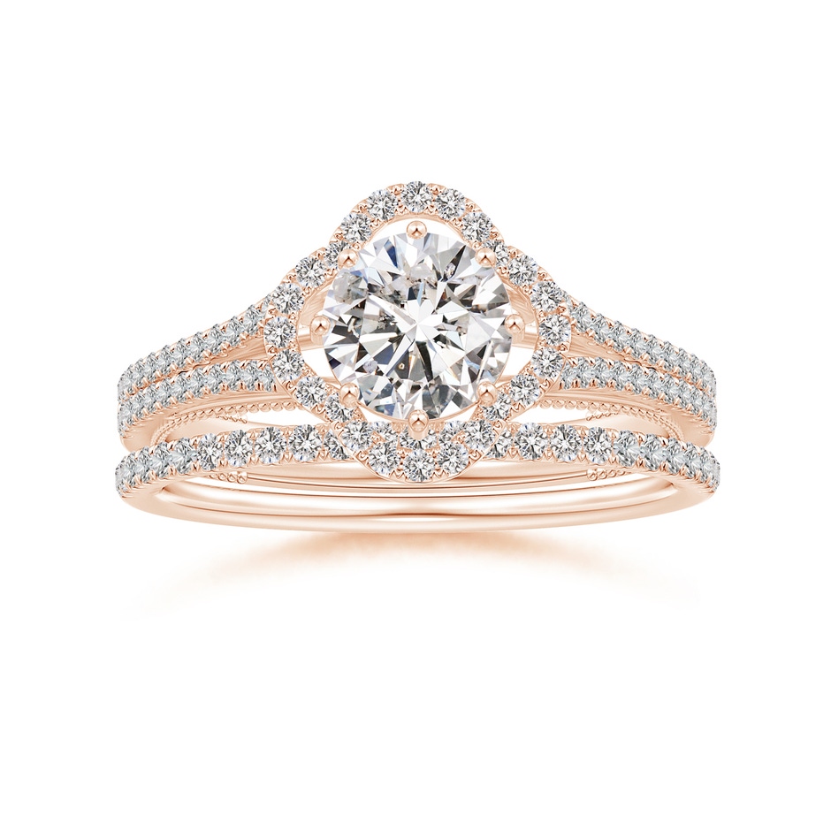 1.1mm IJI1I2 Aeon Vintage Style Pave-Set Diamond Half Eternity Wedding Band in Rose Gold side-3
