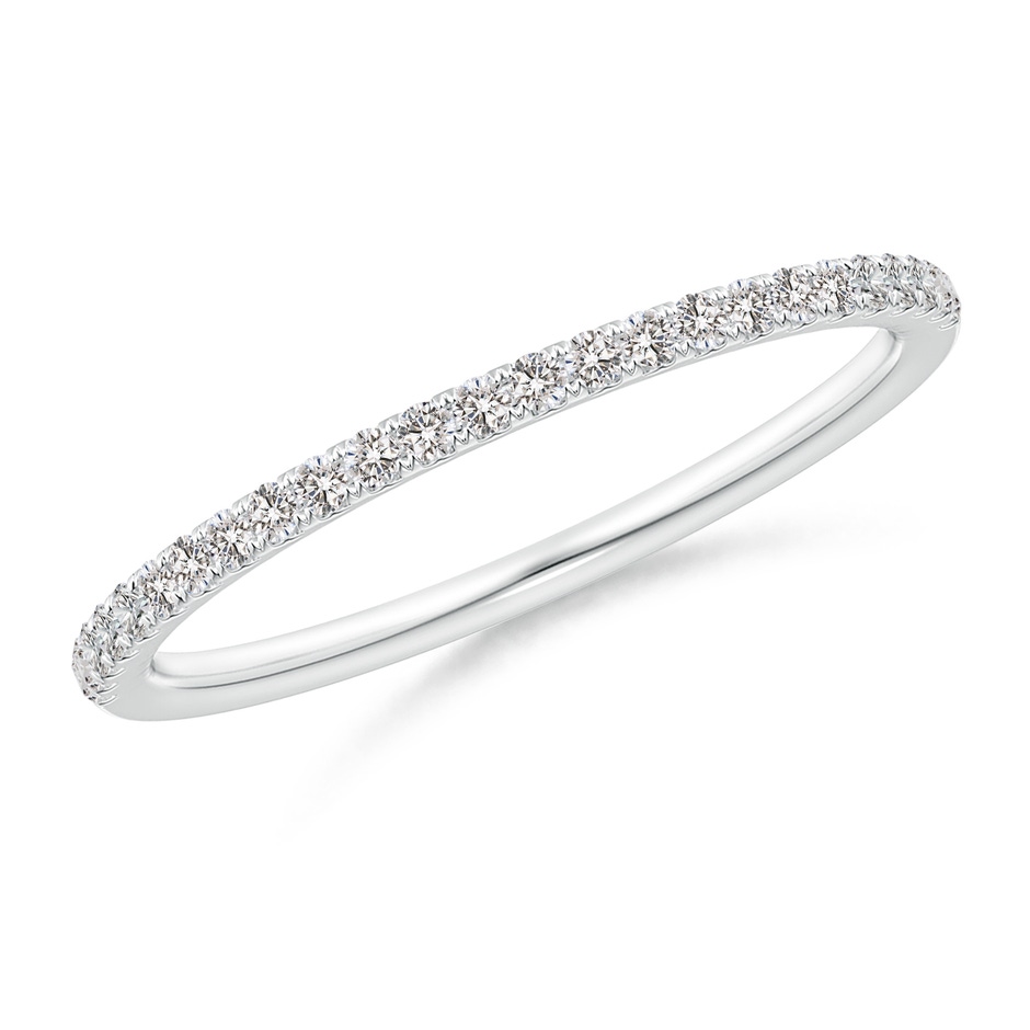 1.1mm IJI1I2 Aeon Vintage Style Pave-Set Diamond Half Eternity Wedding Band in White Gold 