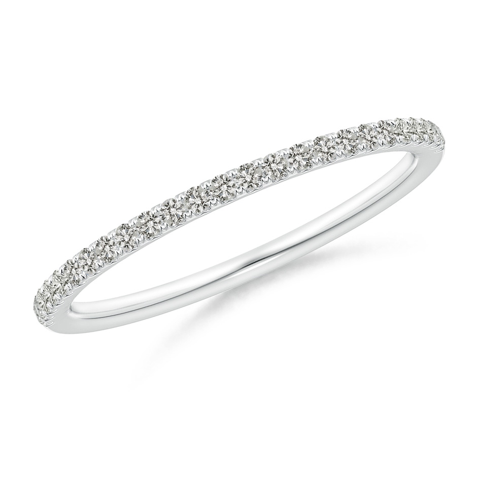 1.1mm KI3 Aeon Vintage Style Pave-Set Diamond Half Eternity Wedding Band in 9K White Gold 