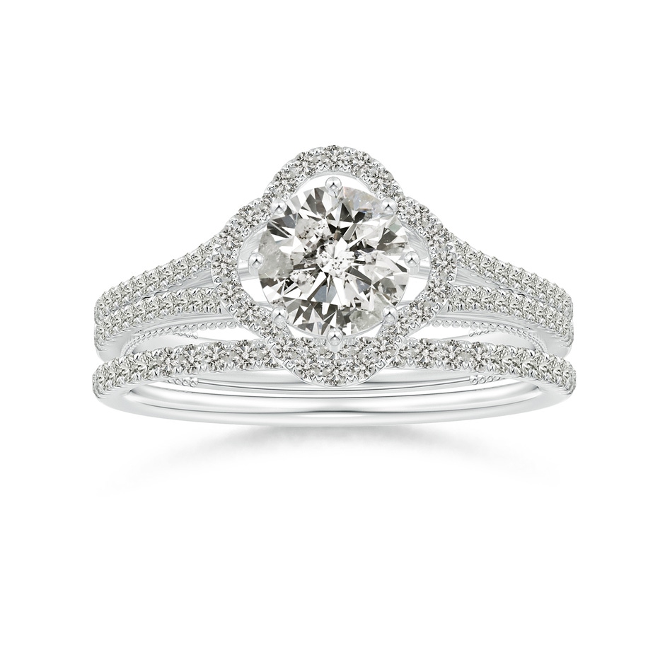 1.1mm KI3 Aeon Vintage Style Pave-Set Diamond Half Eternity Wedding Band in 9K White Gold side-3