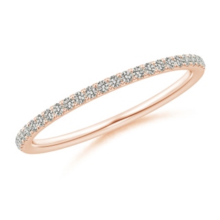 1.1mm KI3 Aeon Vintage Style Pave-Set Diamond Half Eternity Wedding Band in Rose Gold
