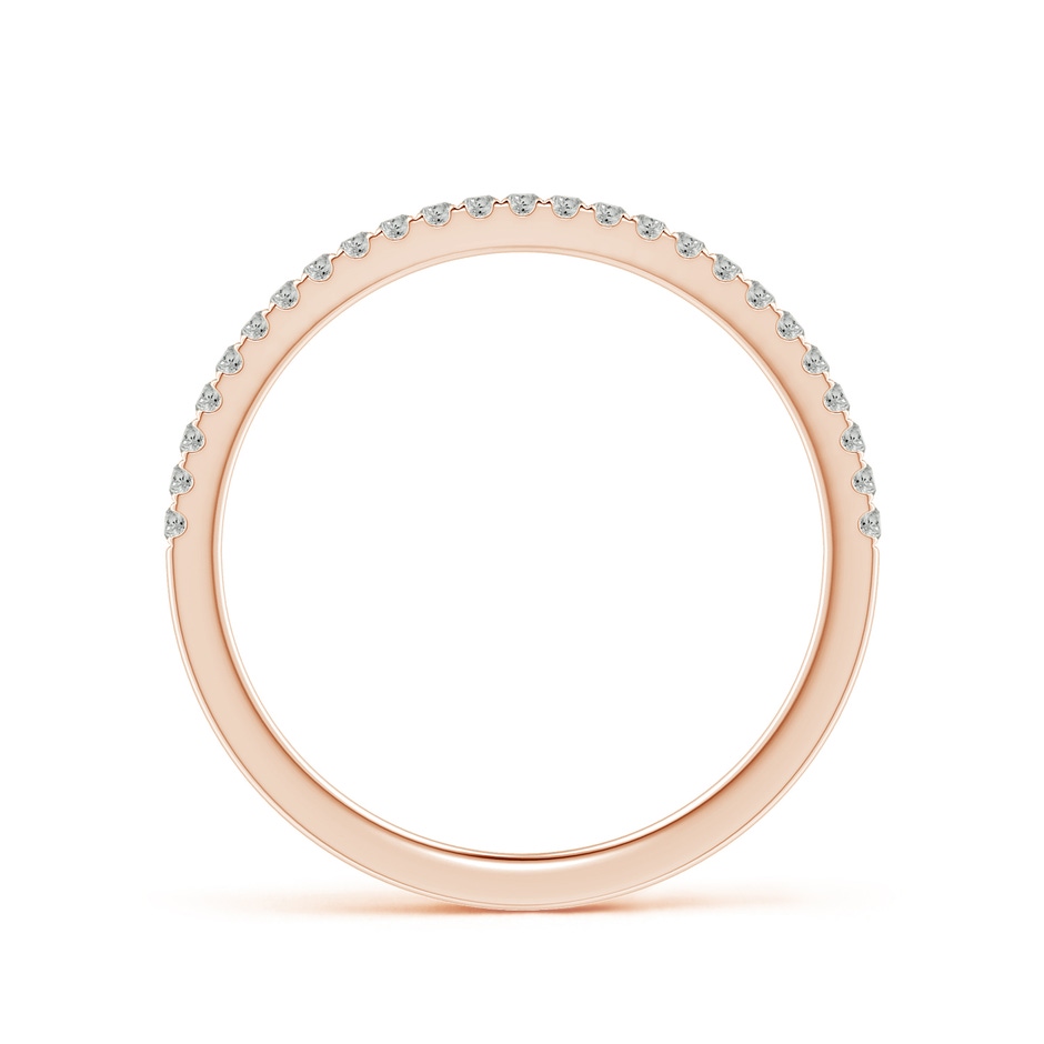 1.1mm KI3 Aeon Vintage Style Pave-Set Diamond Half Eternity Wedding Band in Rose Gold side-1