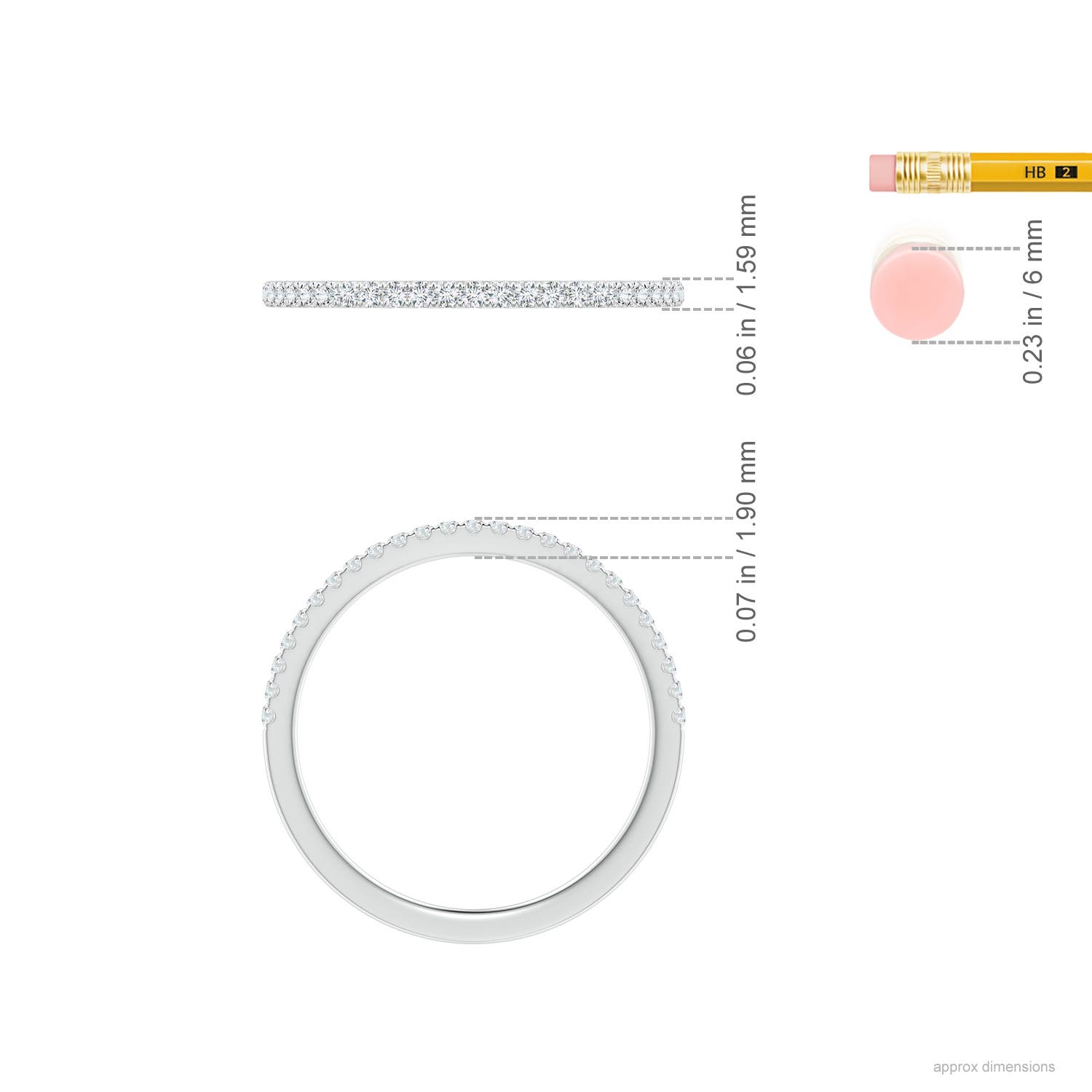 G, VS2 / 0.2 CT / 14 KT White Gold