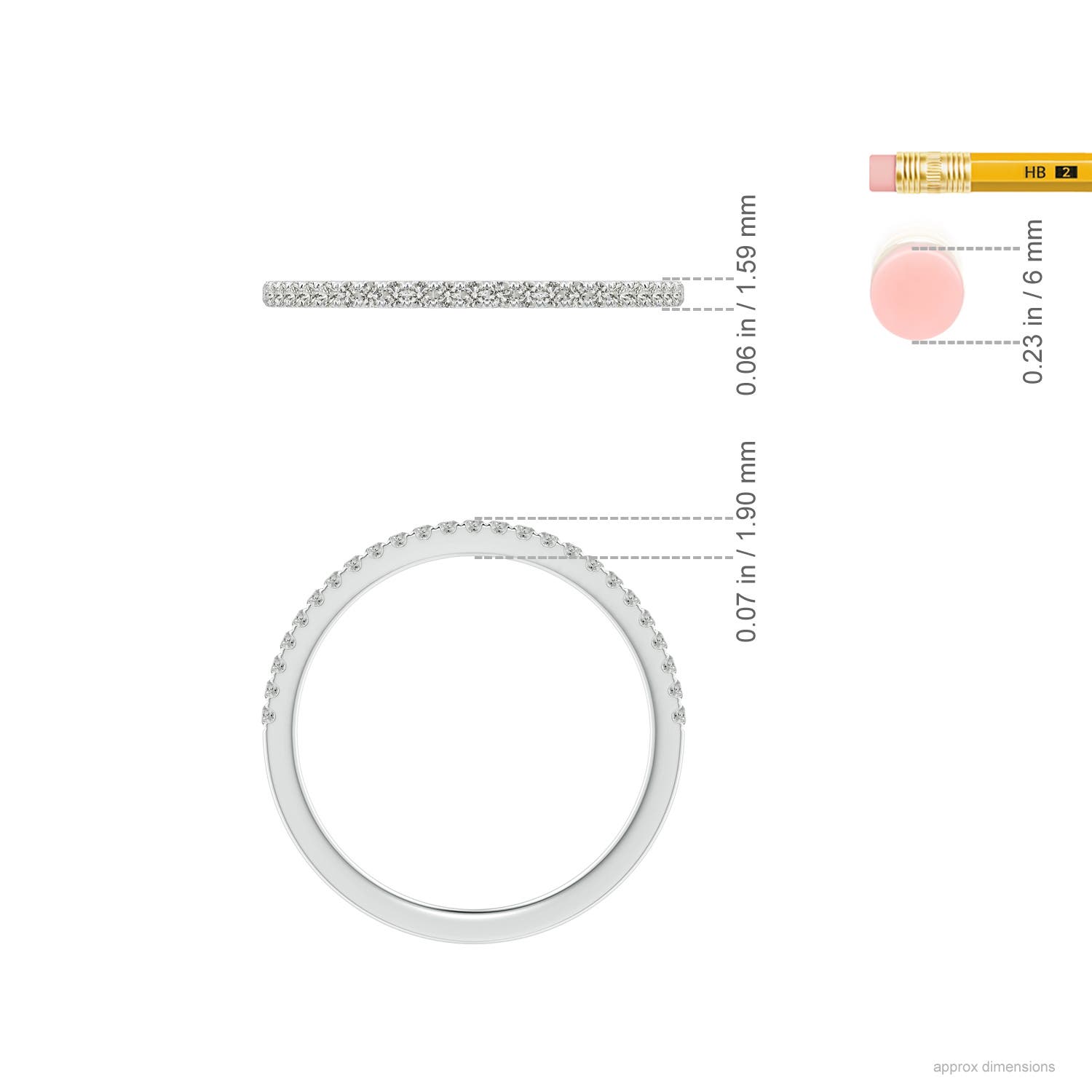 K, I3 / 0.2 CT / 14 KT White Gold