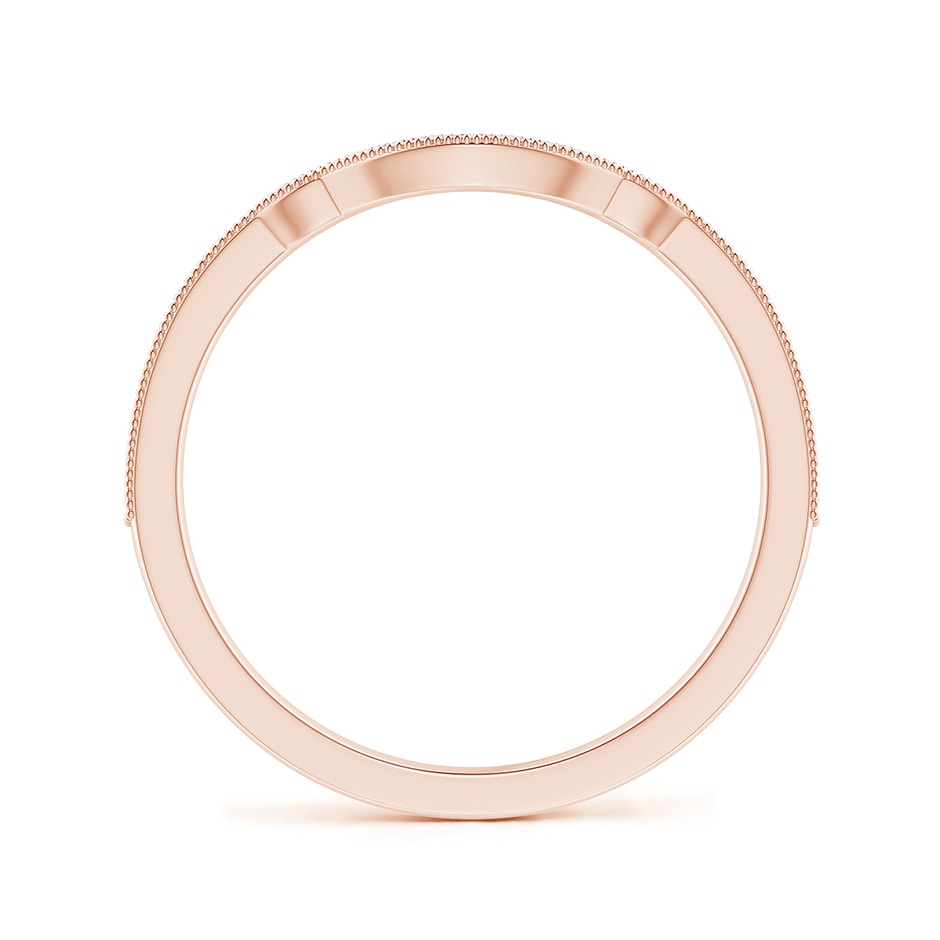 1.1mm GVS2 Aeon Vintage Inspired Diamond Contour Wedding Band with Milgrain in 18K Rose Gold side-1