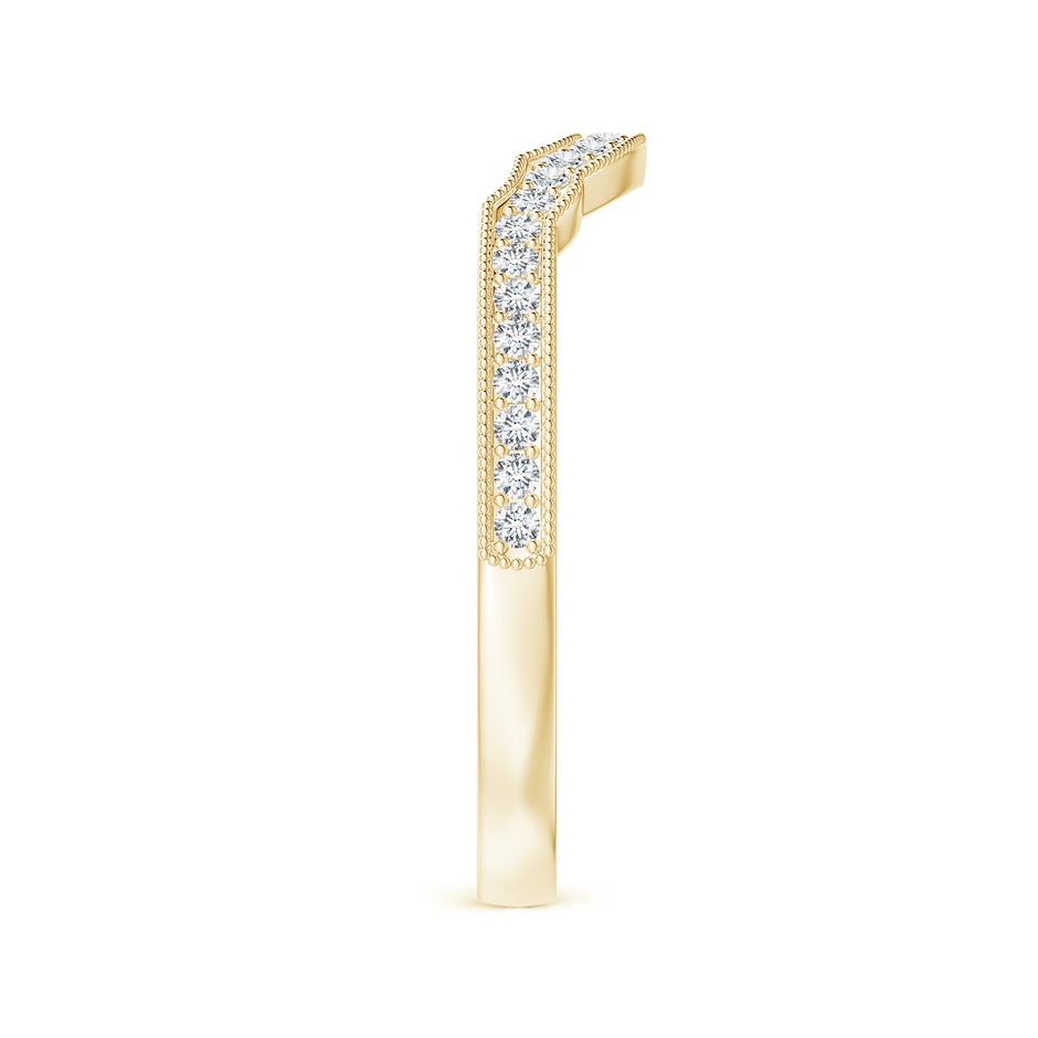 1.1mm GVS2 Aeon Vintage Inspired Diamond Contour Wedding Band with Milgrain in 18K Yellow Gold side-2