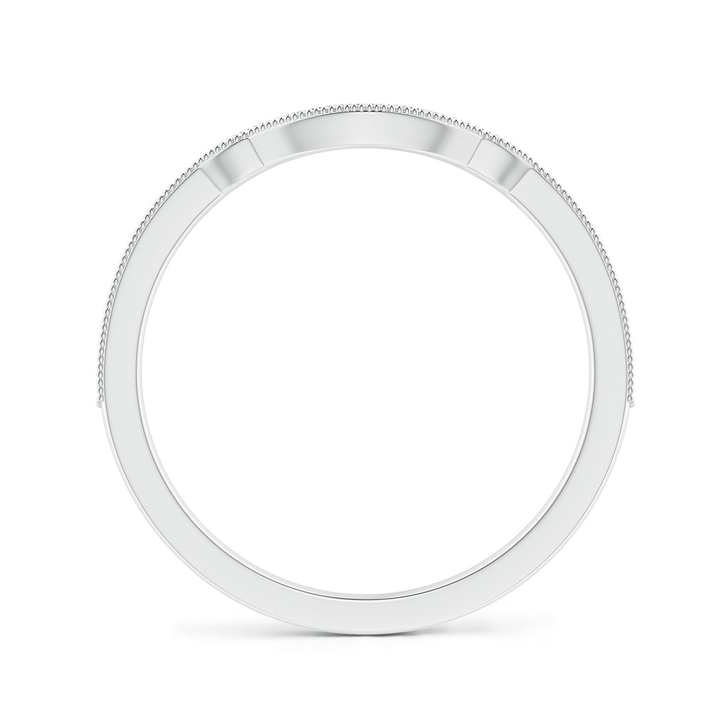 1.1mm GVS2 Aeon Vintage Inspired Diamond Contour Wedding Band with Milgrain in White Gold - side_1