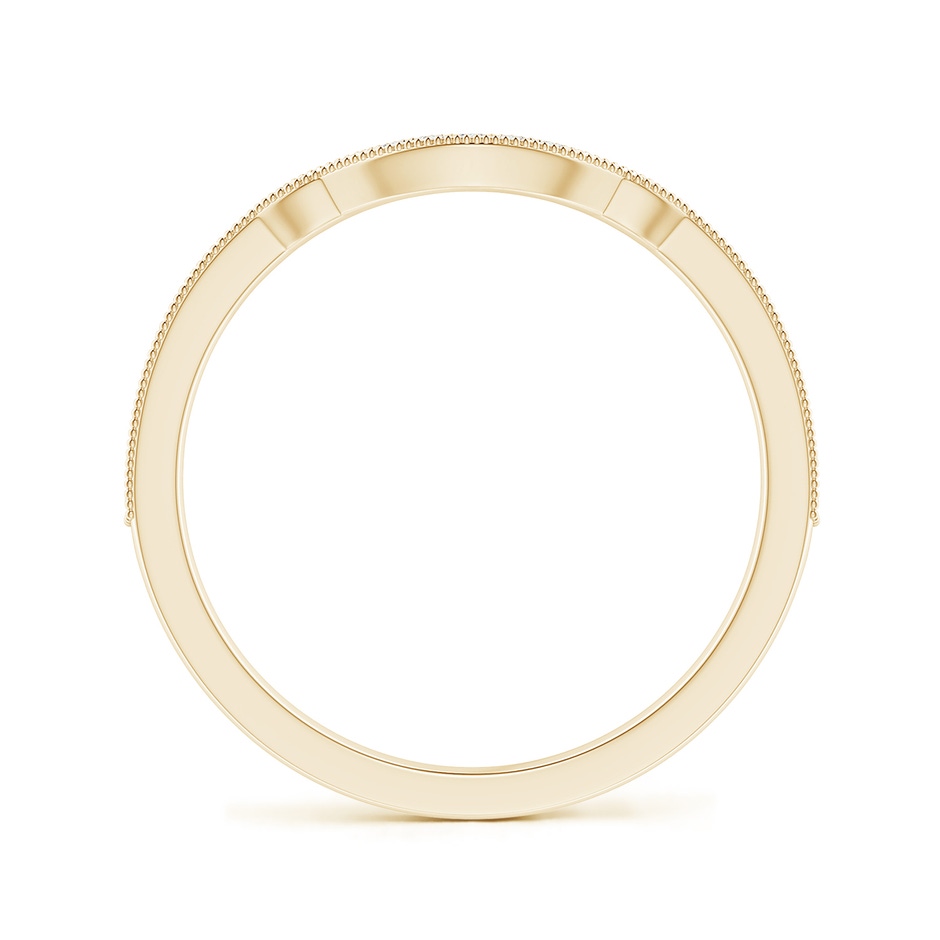 1.1mm GVS2 Aeon Vintage Inspired Diamond Contour Wedding Band with Milgrain in Yellow Gold side-1